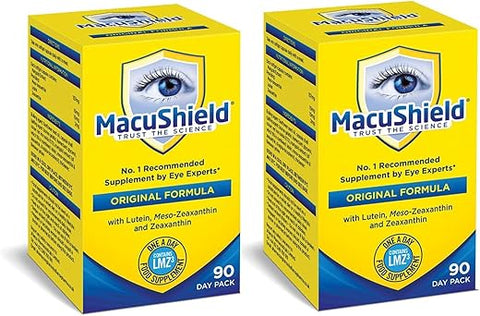 MacuShield - Macushield Cápsulas 90Caps (2 Pacotes) – Proteção Ocular Avançada – Marca Macushield