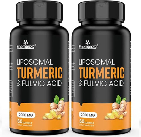 Enerrgecko - Liposomal Turmeric Curcumin 2000 mg com Pimenta Preta – Marca em Destaque