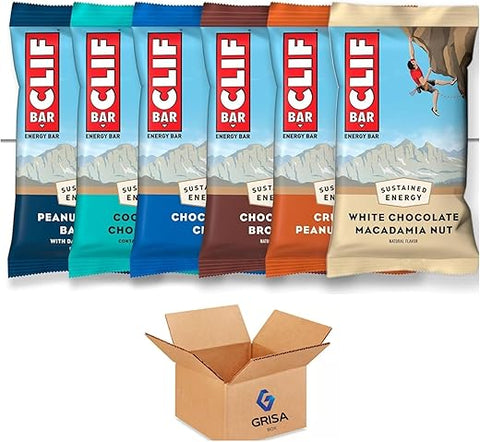 Grisa Box - Clif Bars – Barras Energéticas – Pack Variado – Feitas com Aveia Orgânica – 9-11g Proteína – Não-OGM – Baseado em Plantas – 2.4 oz (32 Unidades) GrisaBox