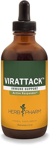 Virattack Fórmula Herbal Líquida com Lomatium para Suporte Ativo do Sistema Imunológico – 120 ml - Herb Pharm