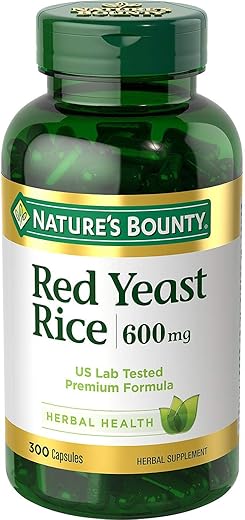 Nature's Bounty - Nature’s Bounty Red Yeast Rice 600 mg Cápsulas 250 un (Pacote com 2) – Comprimidos de Arroz Vermelho para Saúde Cardiovascular