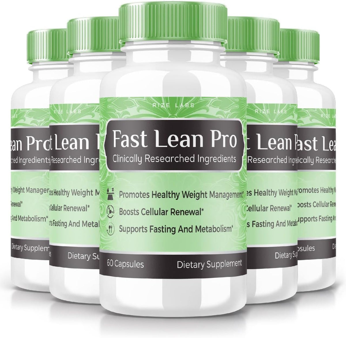 rize labs - (5 Pacotes Oficiais) Fast Lean Pro – Suplemento para Perda de Peso, Cápsulas Fast Lean Pro, Pílulas em Pó de Fórmula Avançada Fast Lean Pro, Avaliações FastLeanPro, Pastilhas Extra Fortes (300 g)