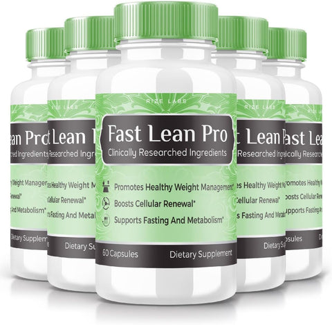 rize labs - (5 Pacotes Oficiais) Fast Lean Pro – Suplemento para Perda de Peso, Cápsulas Fast Lean Pro, Pílulas em Pó de Fórmula Avançada Fast Lean Pro, Avaliações FastLeanPro, Pastilhas Extra Fortes (300 g)