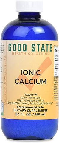 Cálcio Líquido Iônico (96 porções de 144 mg elemental, mais 2 mg de ácido fúlvico – 240 ml) - Good State