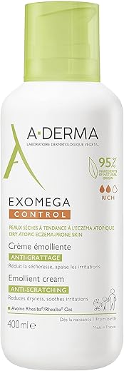 A-Derma - Aderma Exomega Creme Emoliente 400ml – Hidratação Intensa para Pele Seca