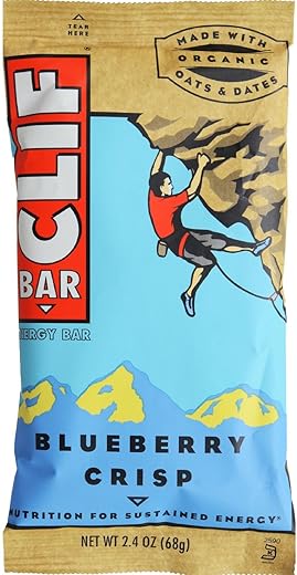 Barra Orgânica de Mirtilo Crocante – Caixa com 12 – 68g - Clif Bar