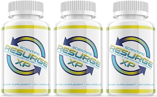 Alpha Pure - Fórmula de Suporte ao Sono Profundo Scientific Resurge XP 120 Cápsulas (3 Pacotes) Melatonina para Dormir