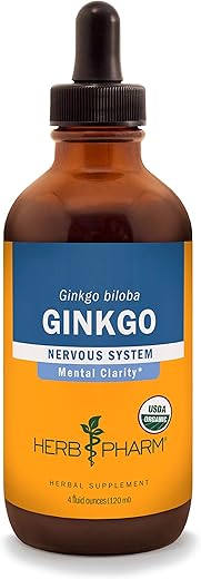 Extrato Líquido de Ginkgo Orgânico Certificado para Memória e Concentração – 120 ml - Herb Pharm