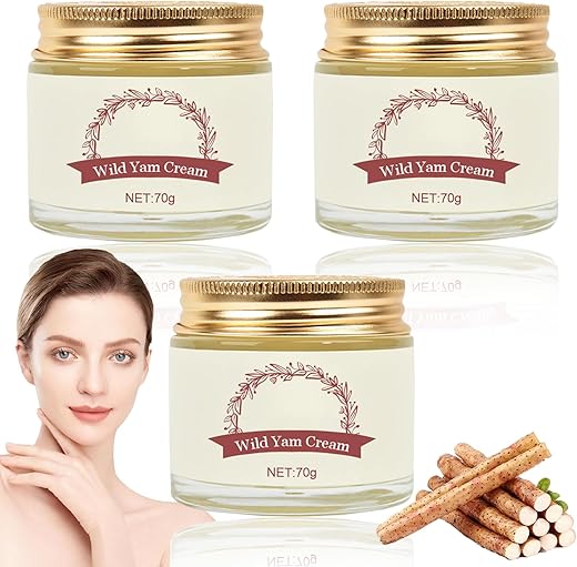 Hewleshen - Creme de Yam Selvagem Orgânico Barbara O’Neill para Equilíbrio Hormonal – 3 Unidades –  Enriquecido com Annas Wild Yam Cream – Para Todos os Tipos de Pele