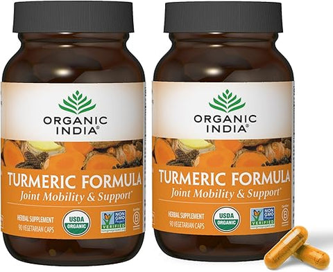 Curcuma Curcumina Suplemento Herbal – Suporte ao Sistema Imunológico, Resposta Inflamatória Saudável, Suplemento de Raiz Integral, Trikatu Orgânico, Certificado Orgânico pelo USDA, Não-OGM - ORGANIC INDIA