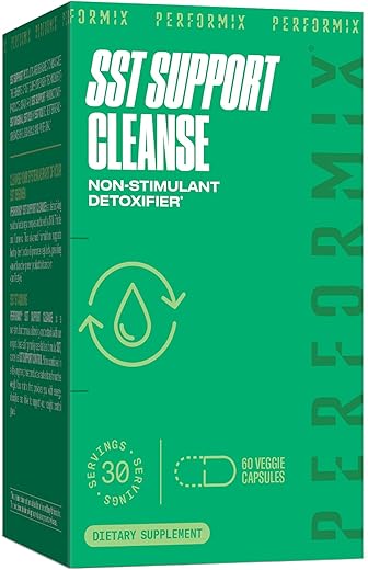 SST Suporte Limpeza Fígado Desintoxicação Não-Estimulante 60 Cápsulas – Com Cardo Mariano e Cúrcuma para Função Hepática Saudável e Regularidade - PERFORMIX