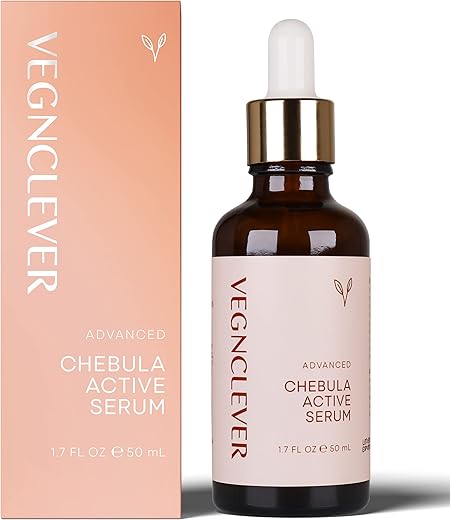 Vegnclever - Chebula Active Serum para o Rosto – Serum Antioxidante Anti-Envelhecimento com Ácido Hialurônico e Vitamina C – Hidratante  Chebula