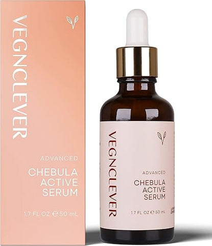 Vegnclever - Chebula Active Serum para o Rosto – Serum Antioxidante Anti-Envelhecimento com Ácido Hialurônico e Vitamina C – Hidratante  Chebula
