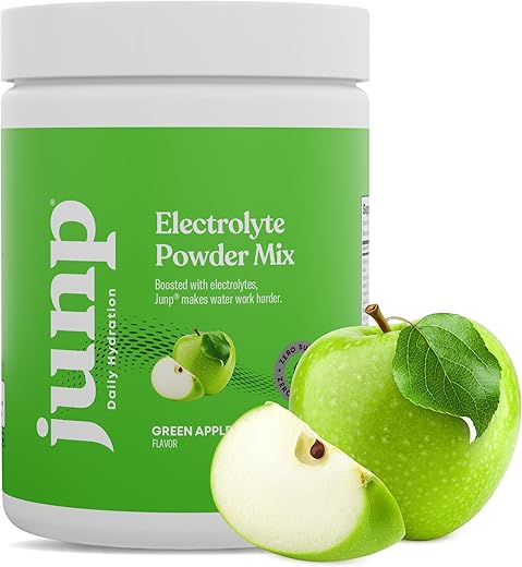 Pó de Eletrólitos JUNP Sem Açúcar Sem Carboidratos – Deliciosa Mistura para Bebida de Maçã Verde – Potássio – 100g
