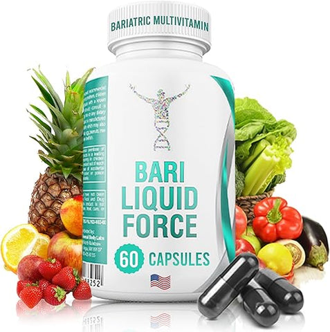Bariatric Multivitamin com Ferro: Absorção Aprimorada, 42 Super Frutas e Vegetais para Impulso Antioxidante, Cápsulas de Gel Líquido, 42 g - Universal Body Labs