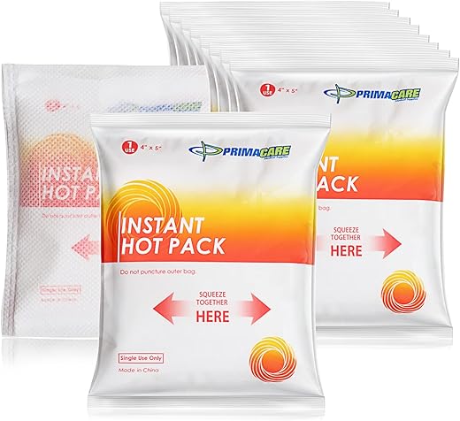 Primacare - PrimaCare PHP-45 Pacote de Aquecimento Instantâneo para Terapia de Calor de Emergência, 4″ x 5″, Embalagem com 24 unidades – Marca PrimaCare