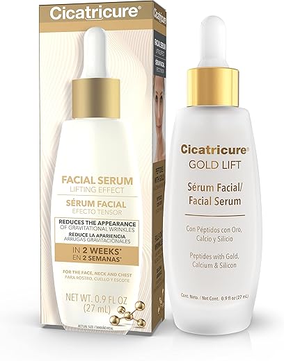 Gold Lift Serum Facial com Efeito Lifting para Rosto e Pescoço – 30ml - Cicatricure