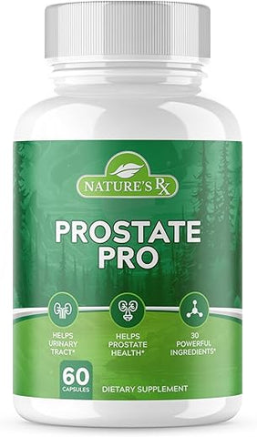EPN Supplements - Nature’s RX | Suporte Prostático #1 | Saúde do Trato Urinário, Auxilia a Função Prostática | Fórmula Ultra Potente com 30 Ingredientes Poderosos | Testado por Terceiros nos EUA