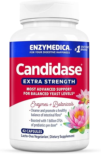 Candidase Extra Strength – Suporte Avançado de Limpeza com Enzimas Digestivas e Probióticos - Enzymedica