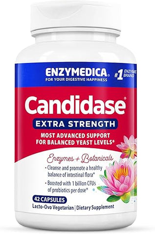 Candidase Extra Strength – Suporte Avançado de Limpeza com Enzimas Digestivas e Probióticos - Enzymedica