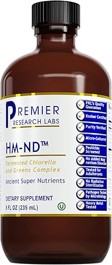 Fermented HM-ND – Detox e Limpeza Completa do Corpo com Coentro, Salsa e Clorela Líquidos, Suplemento de Coentro com Extratos Herbais Orgânicos – Marca Premier Research Labs - Premier Research Labs