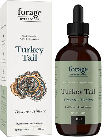 Extrato Líquido de Superalimento de Cauda de Peru Selvagem Canadense Original, Vegano, Não-OGM, Suporte à Saúde Imunológica e Intestinal, 118ML - Forage Hyperfoods
