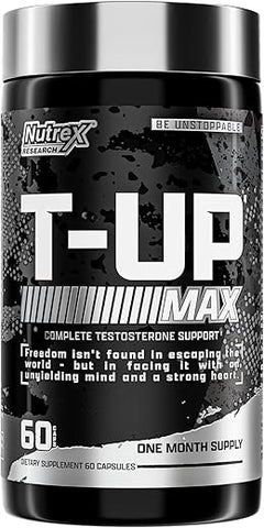 T-UP – Suplemento Aumentador de Testosterona para Homens – Aumente os Níveis, Potencialize a Força – 60 cápsulas - Nutrex Research
