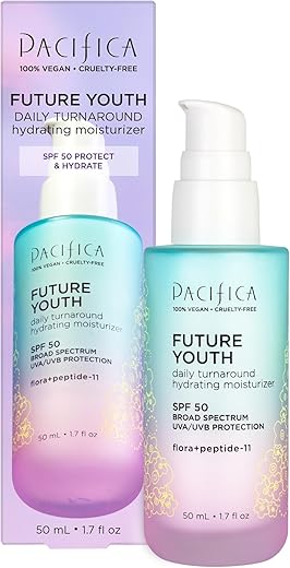 Beauty – Hidratante Diário FPS 50, Leve, Absorção Rápida, Combate Sinais de Envelhecimento, Amplo Espectro UVA/UVB, Químico, Hidratação Profunda - Pacifica