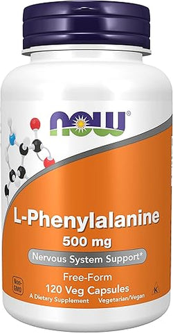 L-Phenylalanine 500mg – 120 Cápsulas (Pacote com 2) – Aumente sua energia e bem-estar com este aminoácido essencial! - NOW Foods