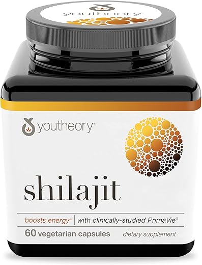 Shilajit – Cápsulas de 500 mg de Shilajit – Suplemento Energético – Suporta Resistência - Youtheory
