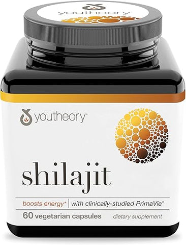 Shilajit – Cápsulas de 500 mg de Shilajit – Suplemento Energético – Suporta Resistência - Youtheory