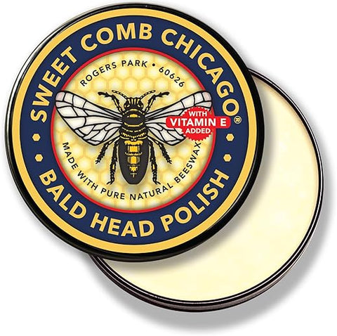 Sweet Comb Chicago - Polimento para Cabeças Calvas: Pós-barba para Homens, Hidratante à Prova d’Água para Cabeças Calvas, Ideal para o Dia dos Pais, Natal, Feriados, 120 ml