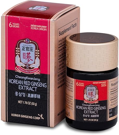 CheongKwanJang - Extrato de Ginseng Vermelho Coreano 50g | Chá de Ginseng, Suplemento de Saúde | Estimulante de Energia, Resistência, Circulação Sanguínea, Suporte Imunológico | 100% Extrato de Ginseng Vermelho Coreano | Vegano