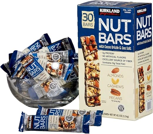 TAOindustry - Barras de Nozes Kirkland Signature com Cobertura de Cacau – Deliciosas e Saudáveis!