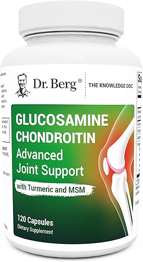 Dr. Berg Nutritionals - Dr. Berg Glucosamina Condroitina MSM Cúrcuma – Fórmula Avançada para Saúde das Articulações