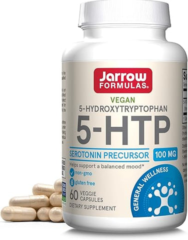 5-HTP 100 mg: Suplemento de Serotonina, 60 Cápsulas Vegetarianas - Jarrow Formulas