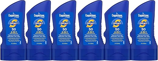 SPORT Protetor Solar FPS 50, Resistente à Água, Amplo Espectro FPS 50, Embalagem Econômica, Frasco de 90 ml, Pacote com 6 - Coppertone