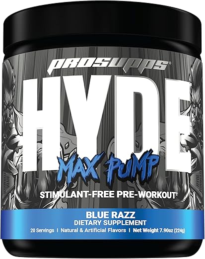 Hyde Max Pump Pré-Treino para Homens e Mulheres – Suplemento de Óxido Nítrico para Aumento de Volume e Resistência – Pré-Treino sem Estimulantes para Promover Fluxo Sanguíneo e Força Muscular - PROSUPPS
