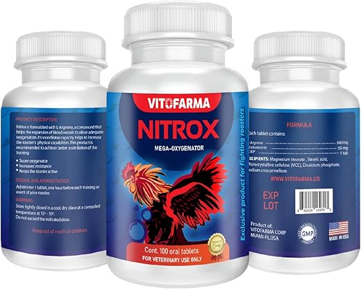 Generic - OXIGENADOR NITROX 100 TABLETAS para Galos – Marca NITROX – Melhoramento de Desempenho e Vitalidade