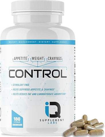 iQ Supplement Labs - Control-Appetite Suppressant | Controle de Porções, Reduza a Vontade de Comer | Marca: Control