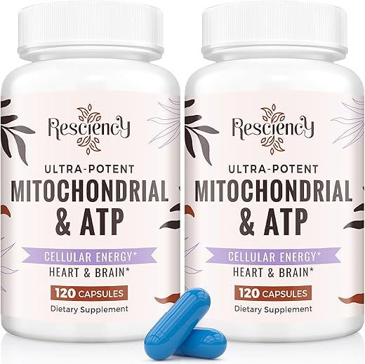 Resciency - 2326 MG Suplementos Mitochondrial com ATP, Vitaminas, CoQ10