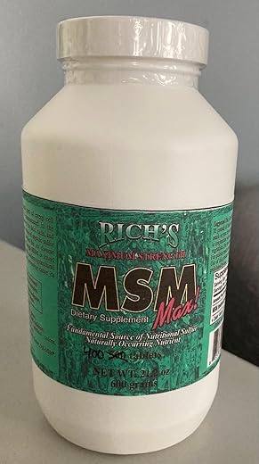 Generic - Rich’s – MSM Max 1200 mg, 400 ct: Potencialize sua saúde com o MSM Max 1200 mg, 400 comprimidos