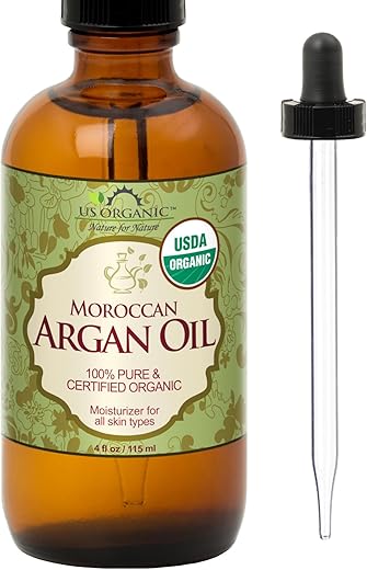 US Organic - Óleo de Argan Marroquino Orgânico US, Certificado pelo USDA, 100% Puro – 30ml