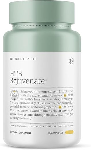 BIG BOLD HEALTH - Big Bold Health HTB Rejuvenate – Suplemento de Suporte à Saúde Imunológica – Suplemento de Trigo Sarraceno do Himalaia para Rejuvenescimento e Suporte Imunológico (120 cápsulas)