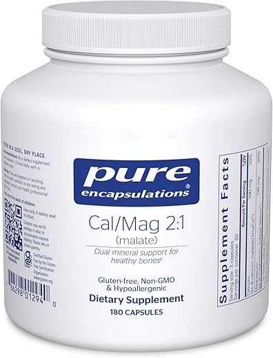 Cal/Mag (Malato) 2:1 – Cálcio | Fórmula Avançada | 100% Puro | Alta Absorção - Pure Encapsulations