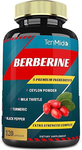 Tenmido - Berberine Extract Capsules 4250mg – 4 Meses de Fornecimento