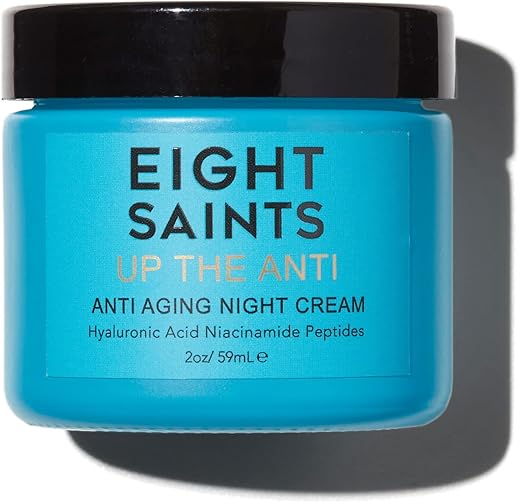 Skin Care Creme Noturno Anti-idade para Reduzir Linhas Finas e Rugas, Hidratante Facial Natural e Orgânico com Niacinamida e Ácido Hialurônico – 50g - Eight Saints