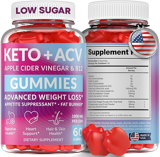 Beilancy - Keto ACV Gummies – Perda de Peso Avançada – Feito nos EUA – Gomas ACV Keto Saborosas para Perda de Peso, Digestão, Limpeza – Sem Glúten, Sem GMO