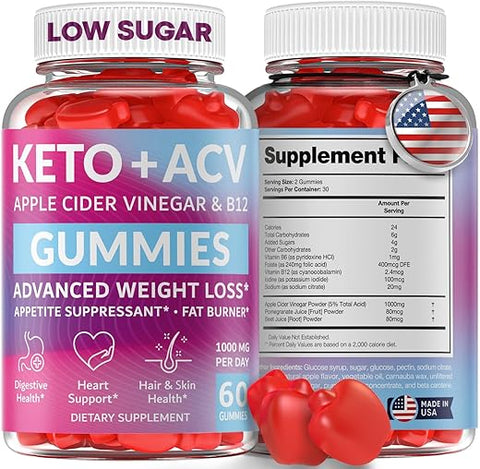 Beilancy - Keto ACV Gummies – Perda de Peso Avançada – Feito nos EUA – Gomas ACV Keto Saborosas para Perda de Peso, Digestão, Limpeza – Sem Glúten, Sem GMO