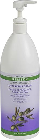 Creme Reparador de Pele e Loção Corporal Medline Remedy Olivamine sem Fragrância, 32 fl oz (946 ml)